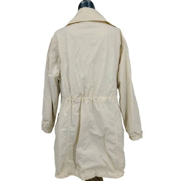 Two Danes Utility Coat Jacket Ivory White Women's Size XL Preppy Minimalist 2489 - Picture 2 of 8